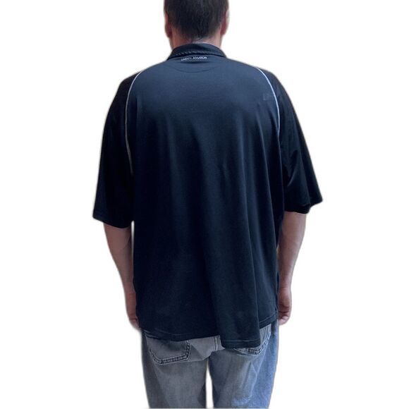 UNDER ARMOUR Black Silver Trim Golf Tennis Polo shirt Mens XXL - Picture 2 of 16